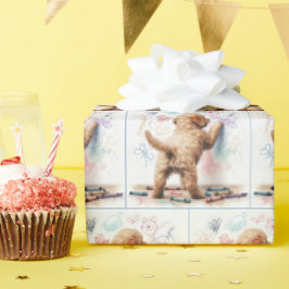 Papel De Regalo Labradoodle garabateando en una pared