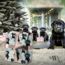Papel De Regalo Labrador Puppy Navidades Modernos