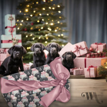 Labrador Puppy Navidades Modernos De Vacas Rosadas