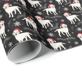 Papel De Regalo Labrador recupera en Navidades Gorras copos de nie