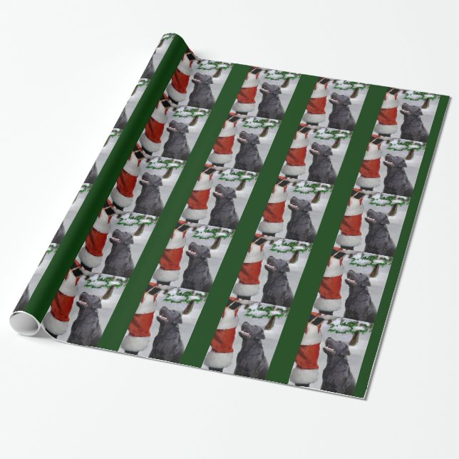 Papel De Regalo Labrador Recuperador Navidades (Desenrollado)