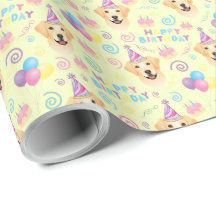 Labrador Retriever Birthday Gift Wrapping Paper