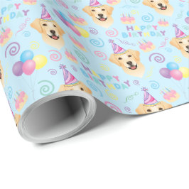 Papel De Regalo Labrador Retriever Birthday Gift Wrapping Paper