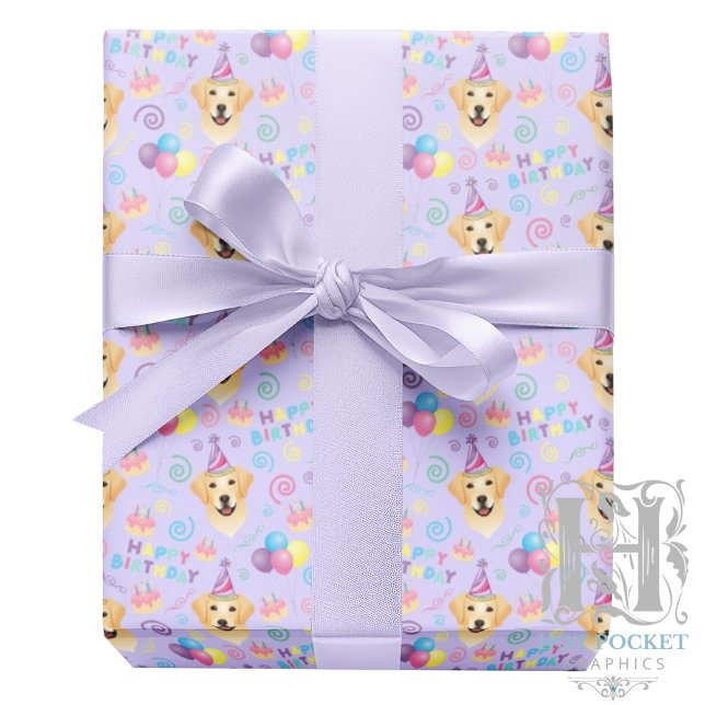 Papel De Regalo Labrador Retriever Birthday Gift Wrapping Paper (Subido por el creador)