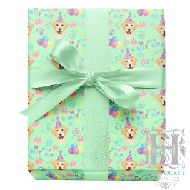 Papel De Regalo Labrador Retriever Birthday Gift Wrapping Paper