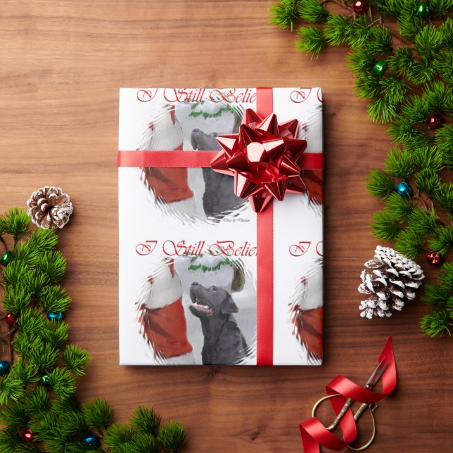 Papel De Regalo Labrador Retriever cree en los Navidades (Regalo de vacaciones)