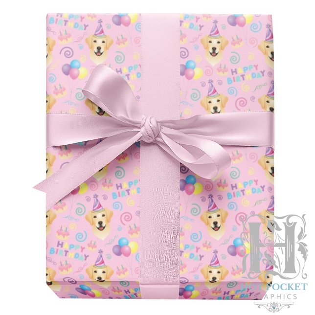 Papel De Regalo Labrador Retriever Wrapping Paper in Pink (Subido por el creador)