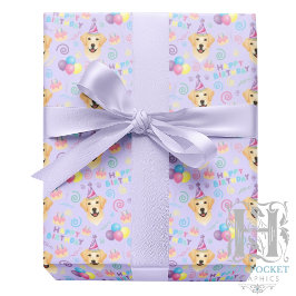 Papel De Regalo Labrador Retriever Wrapping Paper in Purple