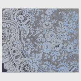 PAPEL DE REGALO LACE ANTIGUO LACE NEGRO Y AZUL GIFT WRAPPING