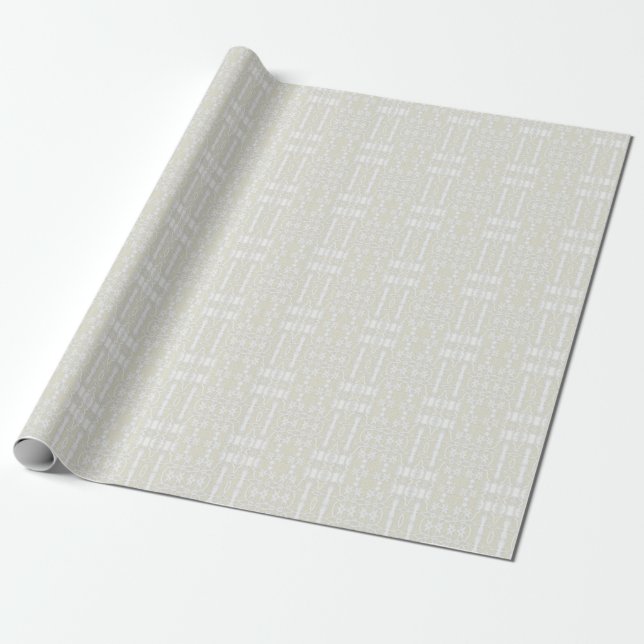 Papel De Regalo Lace sobre el Boda marfileño (Desenrollado)