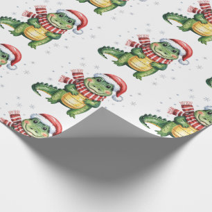 Papel De Regalo Lacras-Cocodrilos de moda Patrón de Navidad 