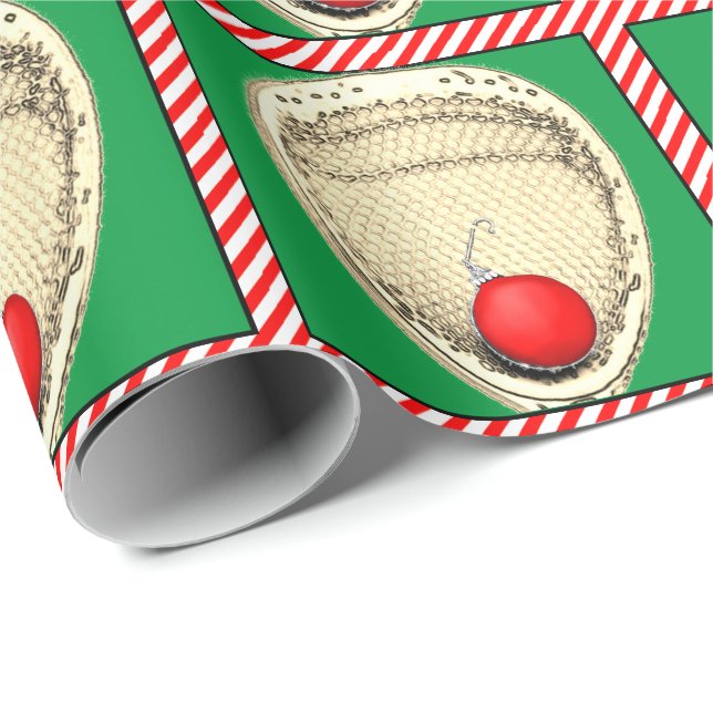 Papel De Regalo Lacrosse Goalie Holiday Gift (Esquina del rollo)