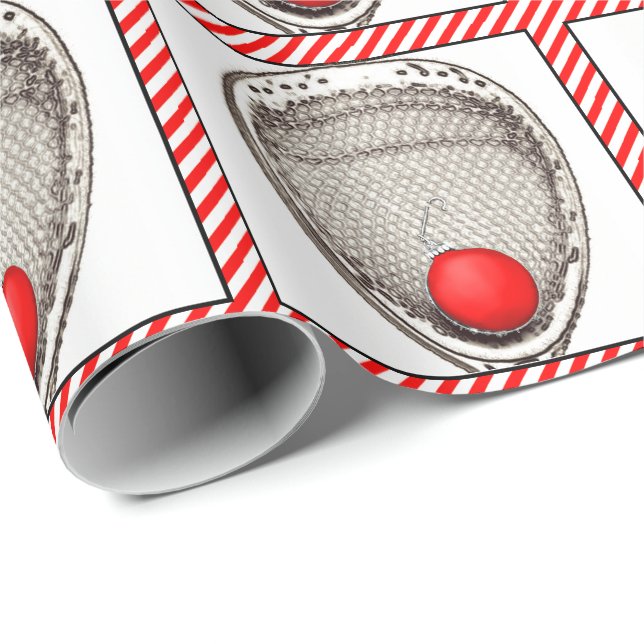 Papel De Regalo Lacrosse Goalie Holiday Gift (Esquina del rollo)