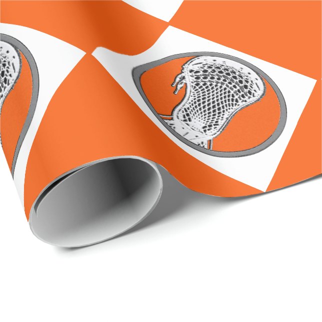 Papel De Regalo Lacrosse Naranja Gift (Esquina del rollo)