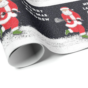 Papel De Regalo Lacrosse Santa