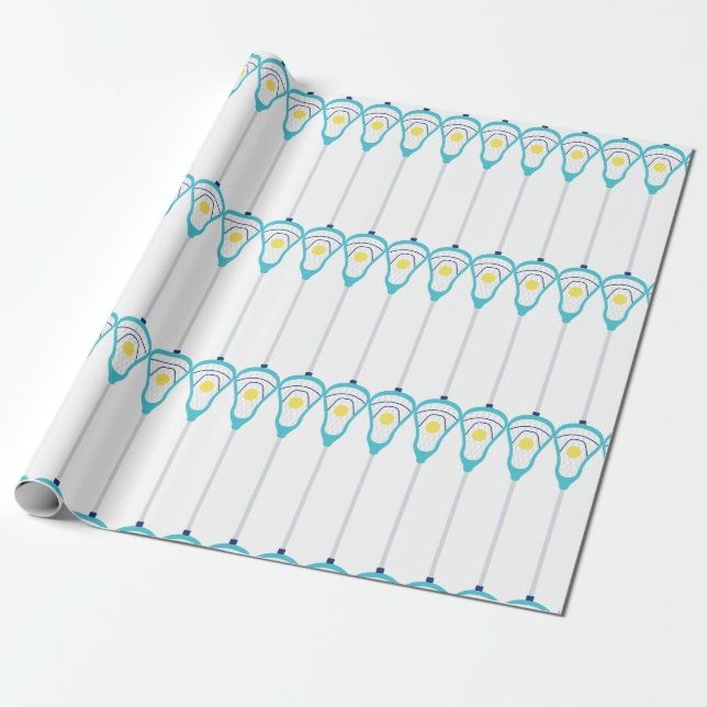 Papel De Regalo Lacrosse Stick (Desenrollado)