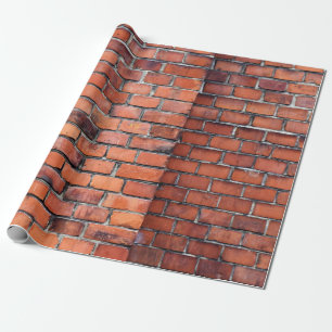 Papel De Regalo ladrillo marrón en la pared