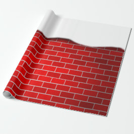Papel De Regalo Ladrillo rojo con deriva de nieve