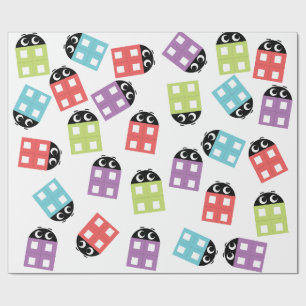 Papel De Regalo Ladrillos graciosos y coloridos