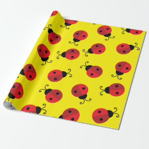 Papel De Regalo Lady Bug Cute Fiesta del primer cumpleaños