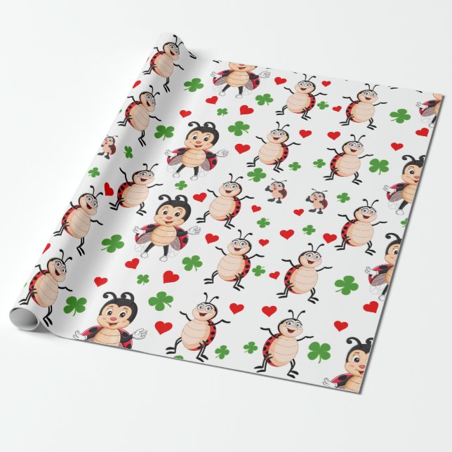 Papel De Regalo Lady Bugs (Desenrollado)