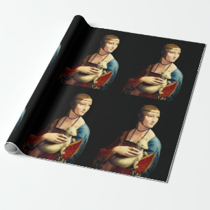 Papel De Regalo Lady con un Ermine de Leonardo Da Vinci