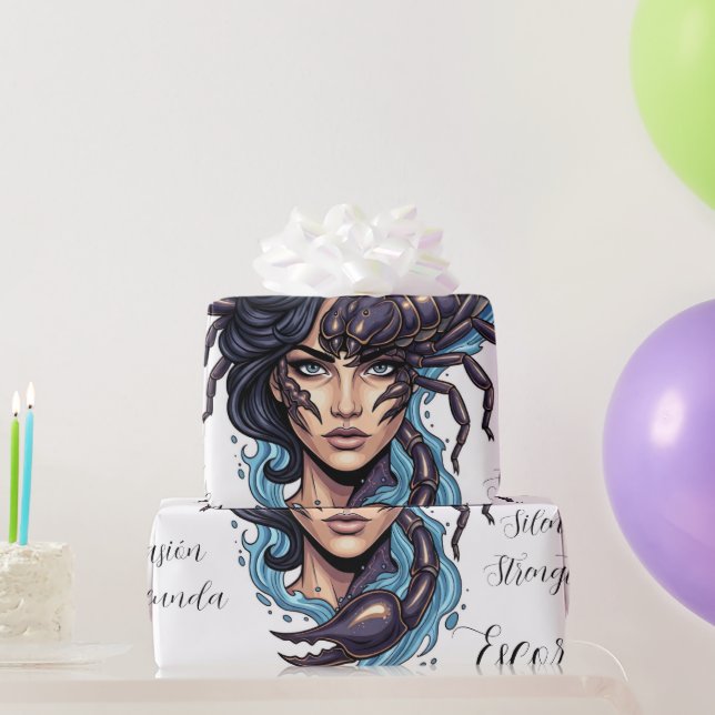 Papel de Regalo Lady Escorpio (Regalos de fiesta)