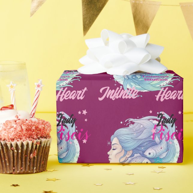 Papel de regalo Lady Piscis  (Fiesta de cumpleaños )