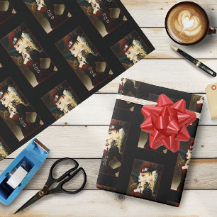 Papel De Regalo Lady Steampunk Rojo victoriano