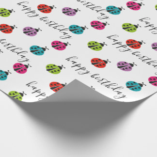 Papel De Regalo Ladybug moderno y colorido de cumpleaños