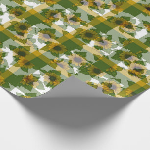 Papel De Regalo Ladybug-Sunflowers Plaid-