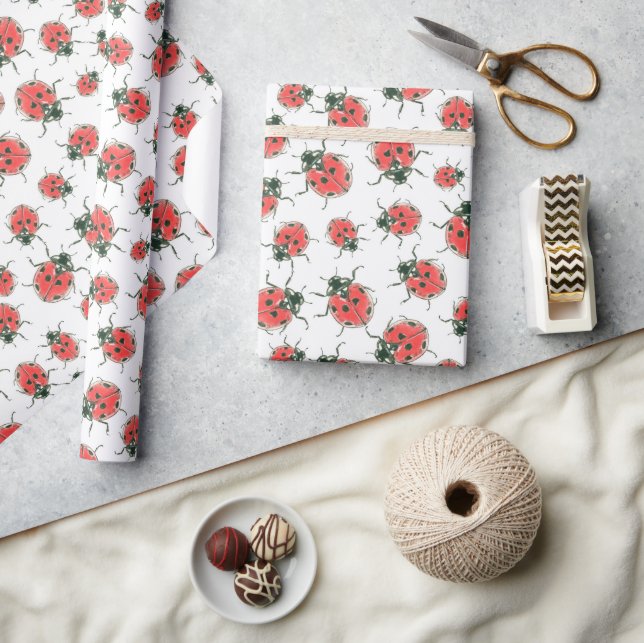 Papel De Regalo Ladybugs (Artesanía)