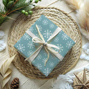 Papel De Regalo Lago de nieve azul