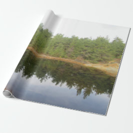 Papel De Regalo Lago de reflexión de árbol de pino