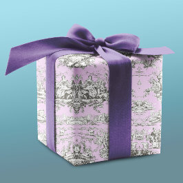 Papel De Regalo Lago floral vintage rosa toile de jouy