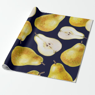 Papel De Regalo Lágrima entera verde amarillo en fondo negro