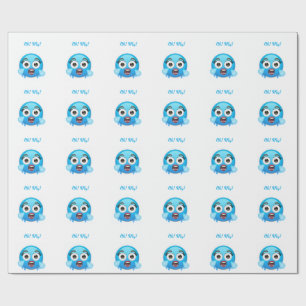 Papel De Regalo Lágrimas Azules de Alegría: El Emoji Agobiado