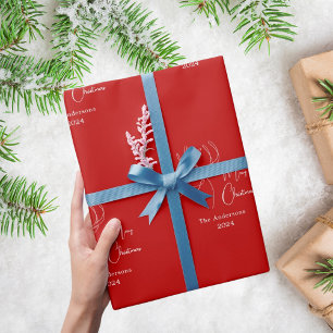 Papel De Regalo Lágrimas rojas abstractas Navidades modernos