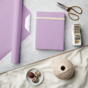 Papel De Regalo Lámina púrpura de luz líaca sólida elegante minima
