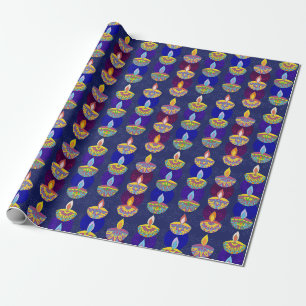 Papel De Regalo Lámparas Diwali Diya