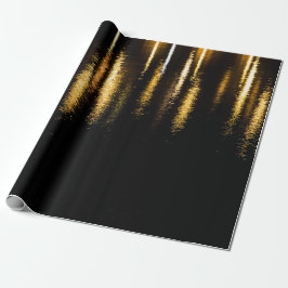 Papel De Regalo Lámparas nocturnas abstractas reflejo dorado brill