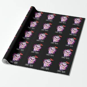 Papel De Regalo Lance-a-lotl Funny Axolotl Knight Pun Dark BG