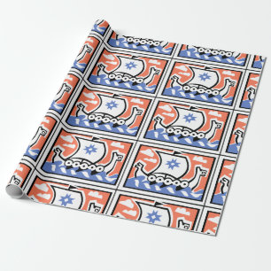 Papel De Regalo Lancha de Viking