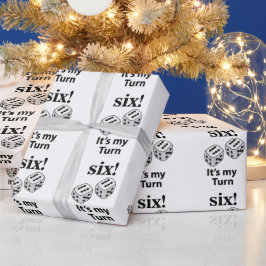 Papel De Regalo Lanzando Dados Seis Es Mi Turno Lanzar Dados