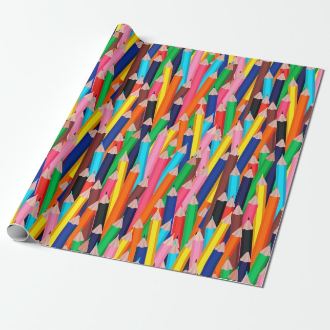 Papel De Regalo Lápices (Desenrollado)