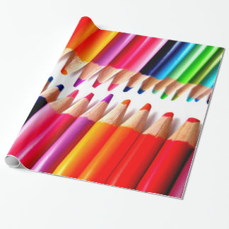 Papel De Regalo Lápices coloreados