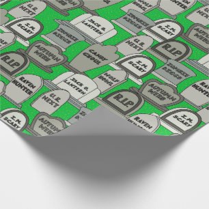 Papel De Regalo Lápidas mortuarias divertidas de Halloween