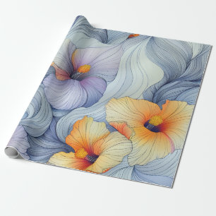 Papel De Regalo Lápiz de color floral