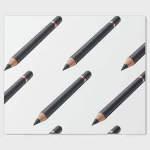 Papel De Regalo Lápiz de delineador negro ilustración de maquillaj