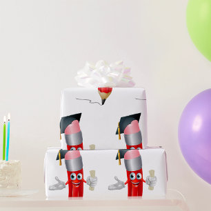 Papel De Regalo Lápiz de graduación con diploma